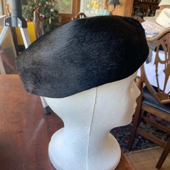 Christian Dior (1960s) Marc Bohan Fur Pillbox? Hat - Picture 1 of 12